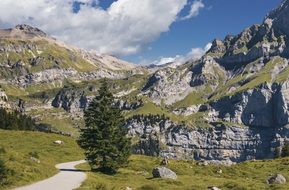 trail in the mountains of Switzerland