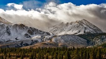 beautiful mountain panorama in California