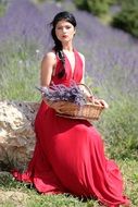 spectacular beautiful Girl with Lavender