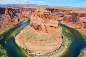 circular river in canyon