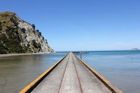 wooden pier in new zealand