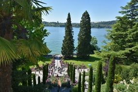 panorama of the coast on the island of Mainau