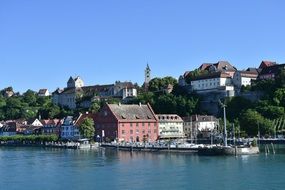 view of the castle on the shore of lake constance