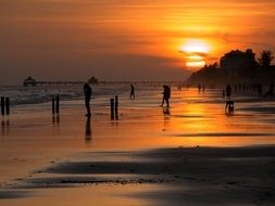 People Silhouette Sunset