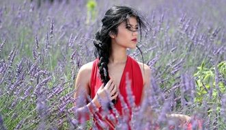 Girl in a lavender field