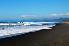 Beach Coast in New Zealand romantic landscape