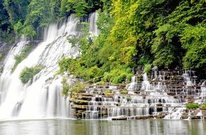 Twin Falls at summer, usa, tennessee