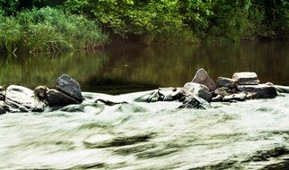 splashing running water