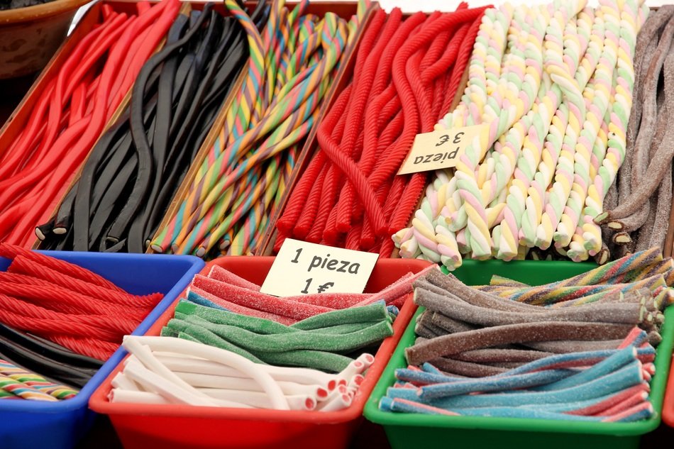 long colorful candy