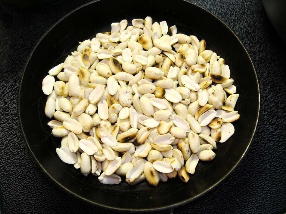 Dry Roasted Nuts in bowl closeup
