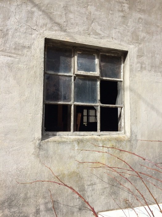 broken window in a building in the Hordaland area