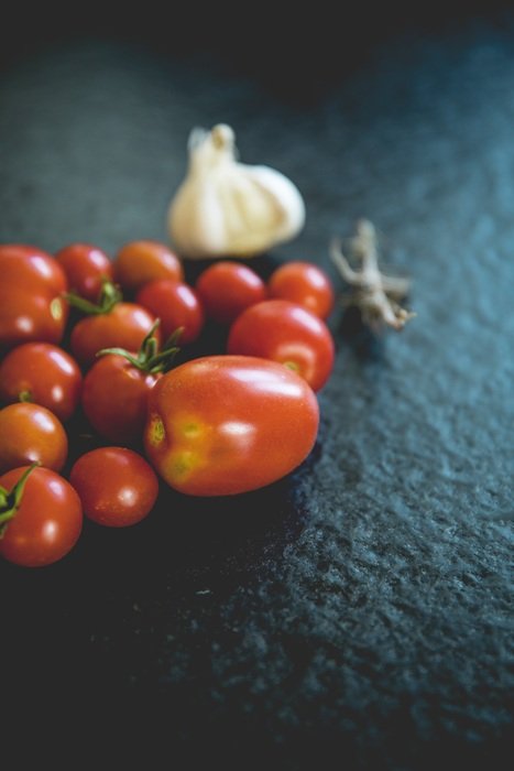 tomatoes and garlic for a dish