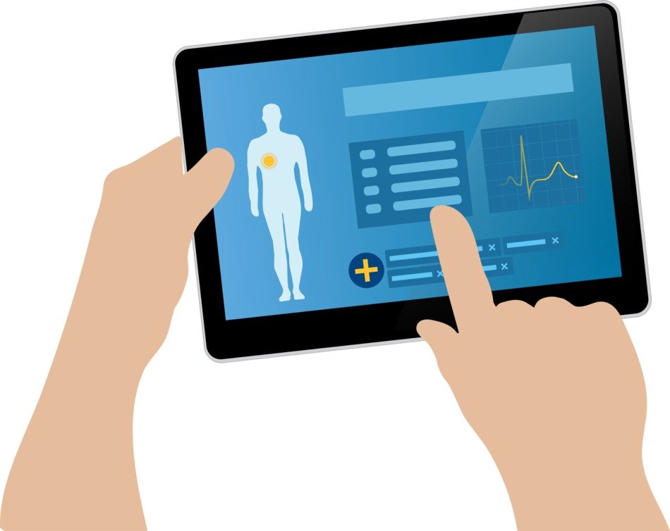 electronic medical record on a tablet