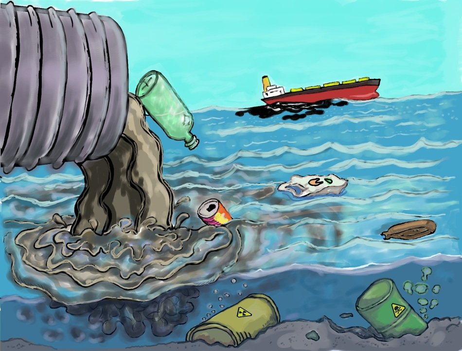 Clipart of ocean Pollution