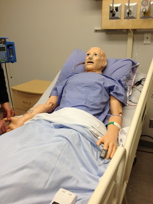 male Dummy on bed, Medical training