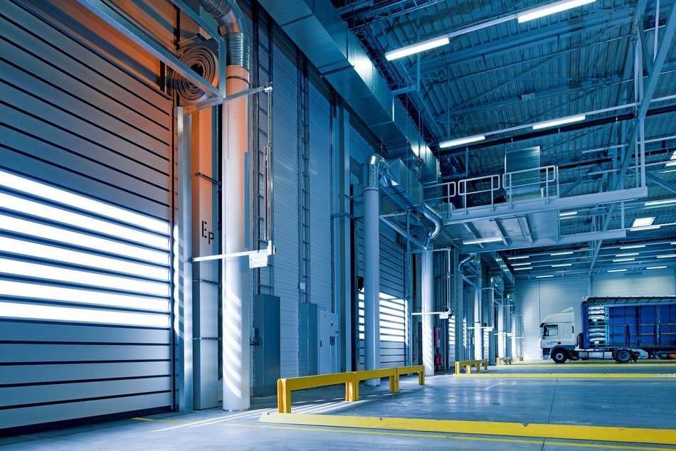 lift gates in the production hangar