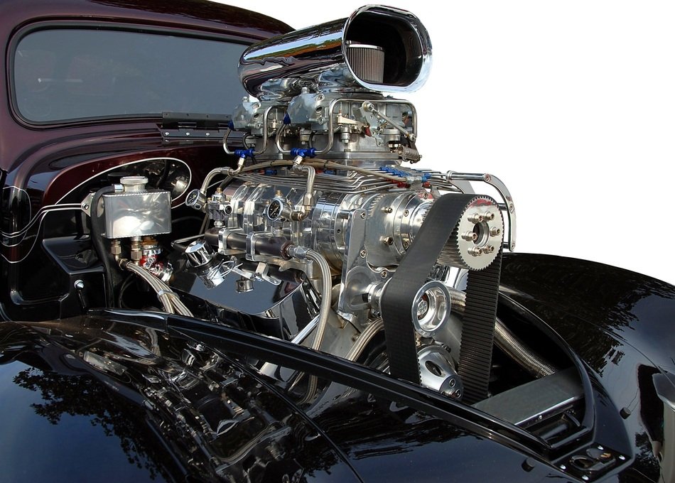 vehicle engine in the hood