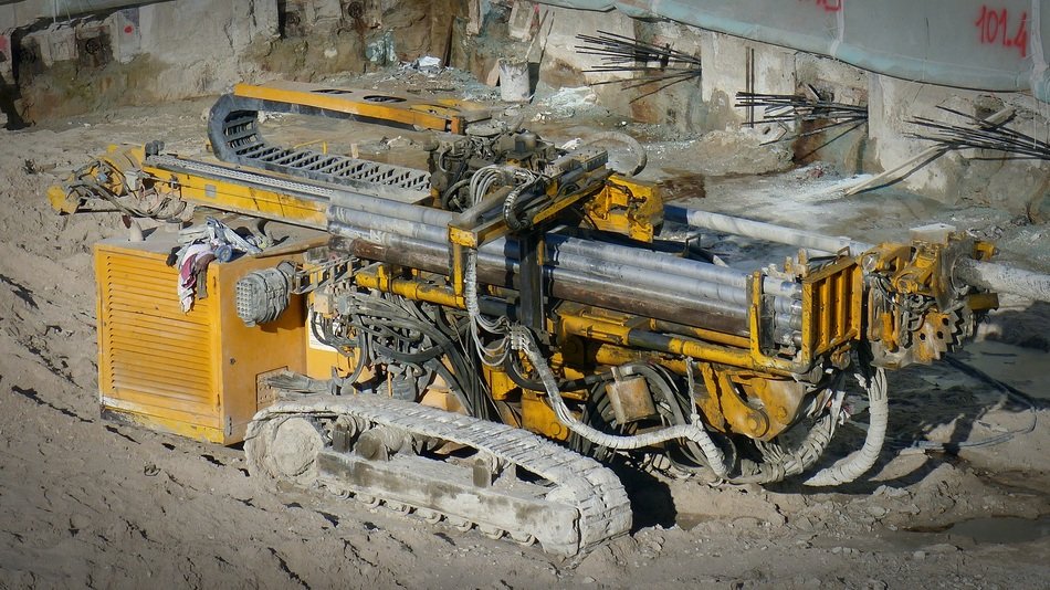 Work Construction Machine among the dirt