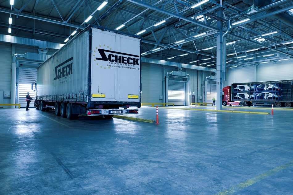 truck in the production hangar