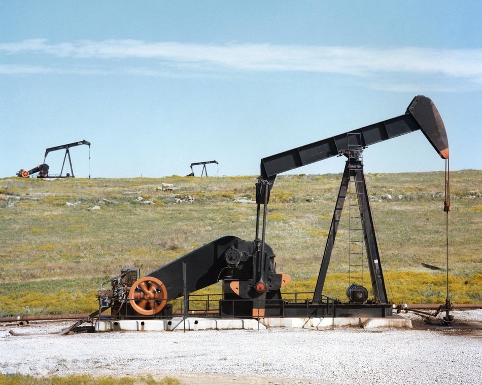 Oil Pump Jacks in wilderness