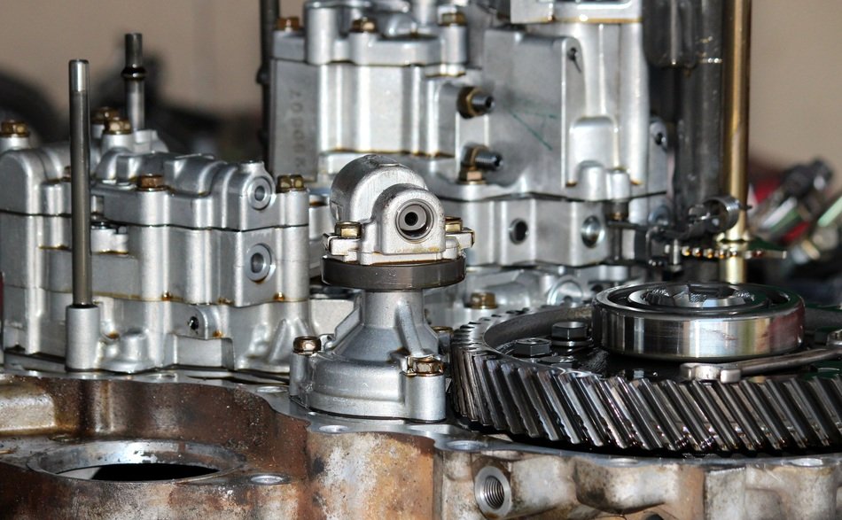 disassembled car transmission