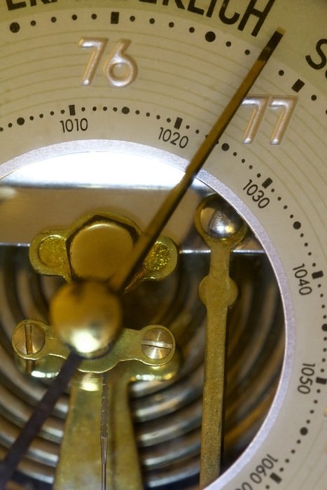 Hygrometer’s Pointer on scale, macro