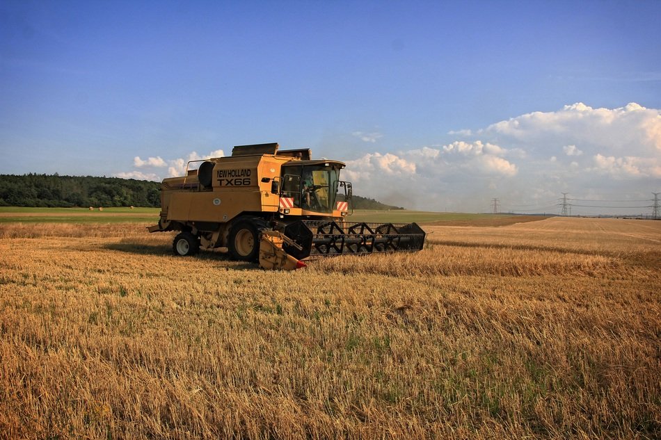 Harvester and Blue Sky