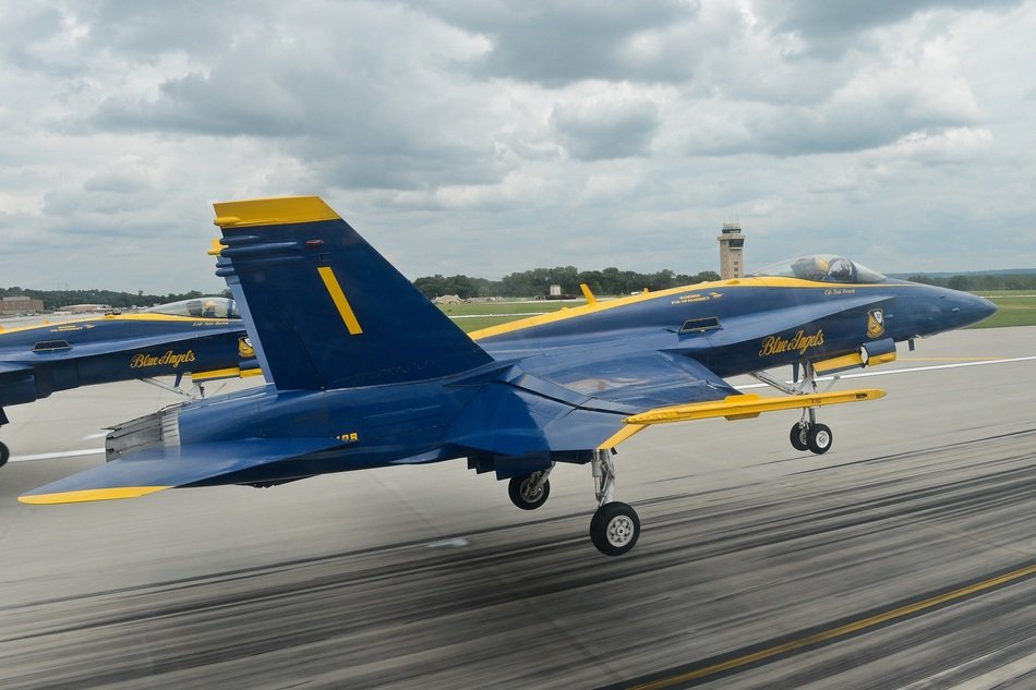taking off blue angel