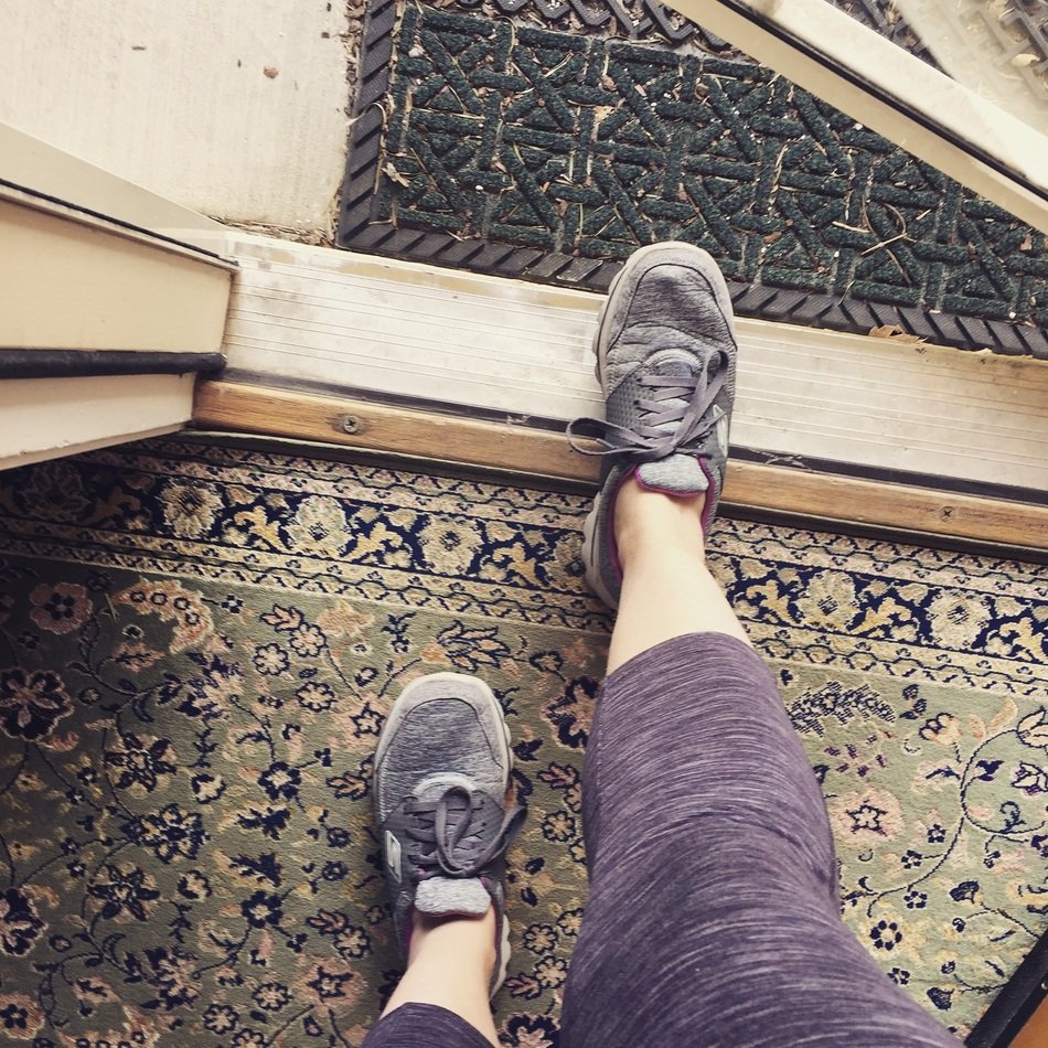 feet coming out of the house