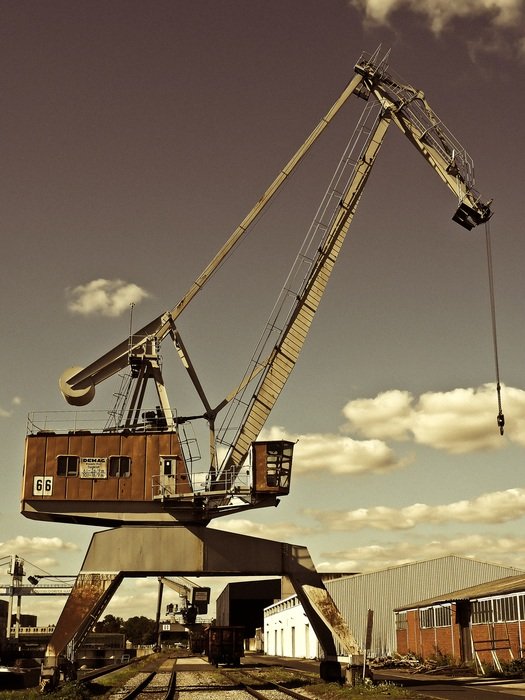 harbour crane in Düsseldorf