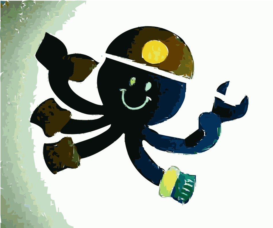 painted octopus worker
