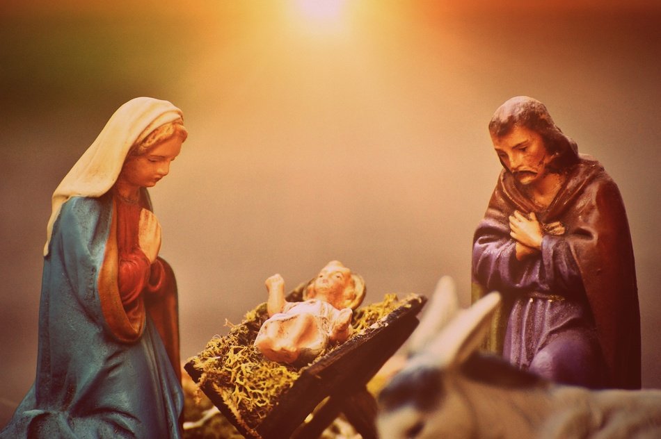 christmas nativity scene in sunshine