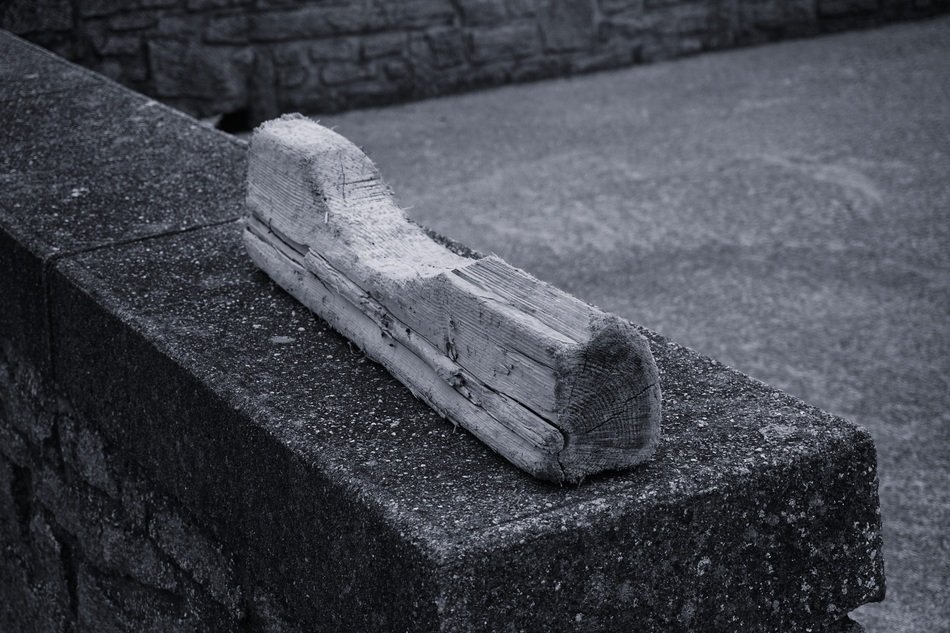 black and white image of carpentry
