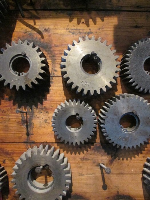 gears of different diameters on the table