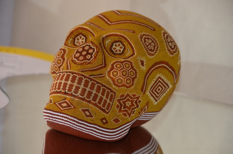 Huichol Skull, Chaquira