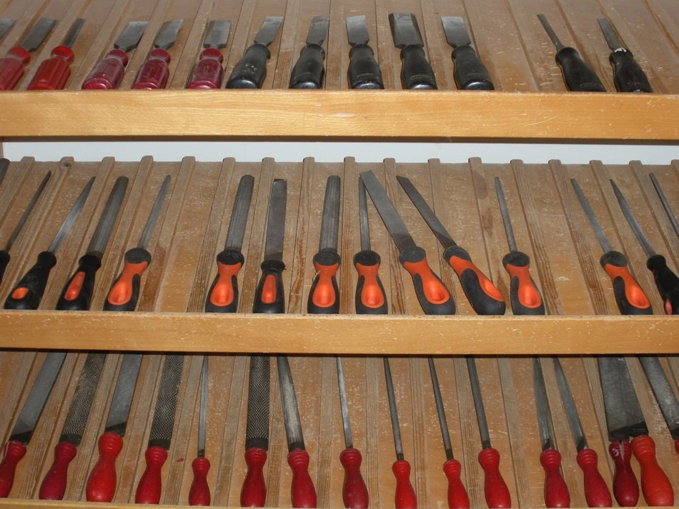 tools on the shelf