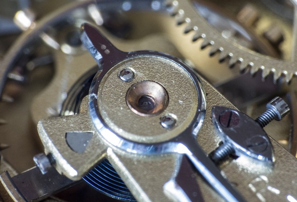 Gears of automatic watch, macro