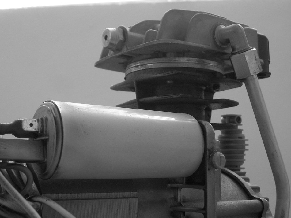 compressor in black and white