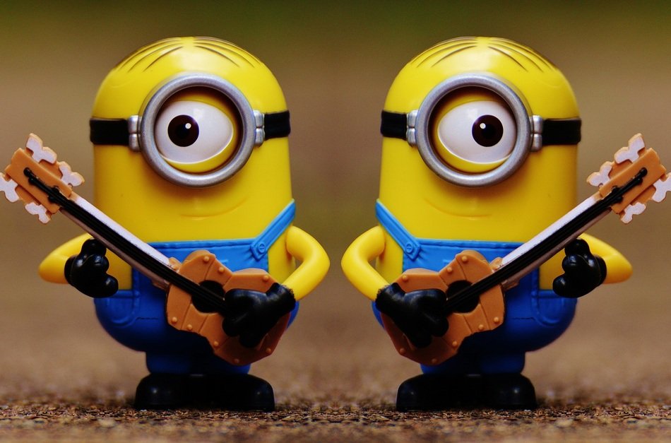 minions with guitars