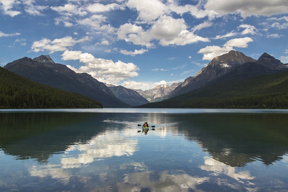 kayak on the lake Mcdonald