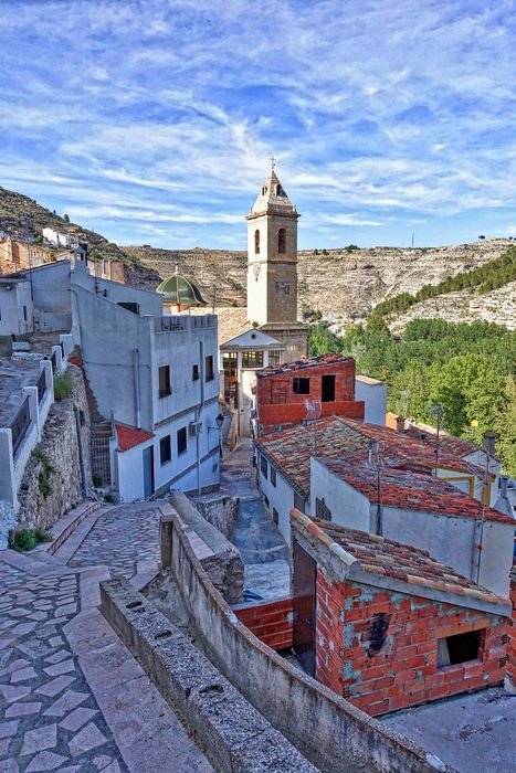 hillside village in Alcala del JÃºcar