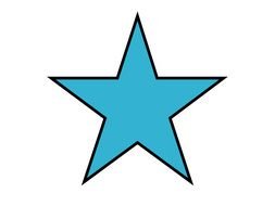 Ä°llustration of blue Star Shape