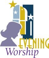 Clip art of Evening Worship Service