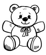 Teddy Bear Clip Art Black And White