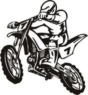 Dirt Bike Clip Art drawing