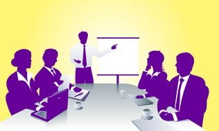 Business Meeting Team drawing