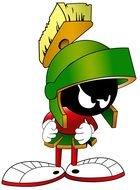 Marvin Martian with a brush in his hands