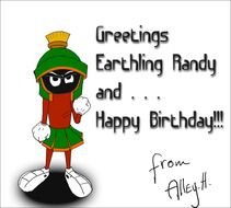 Happy Birthday Marvin Martian drawing