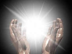 praying hands of Jesus