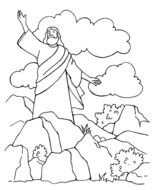 Jesus Wilderness Temptation Coloring Page